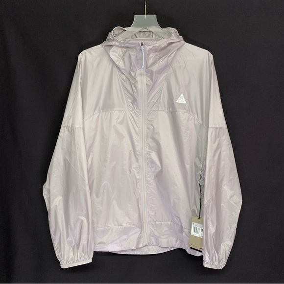 NIKE ACG Cinder Cone Windproof Hooded Full Zip Jacket Windbreaker XXL Grey NWT - Picture 1 of 12